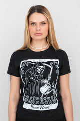 Camiseta Babylook Preta Black Heart