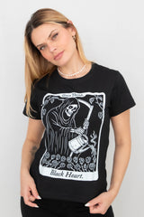 Camiseta Babylook Preta Black Heart