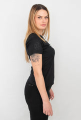 Camiseta Babylook Preta Morcego 13