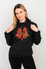 Moletom Unissex canguru preto bode