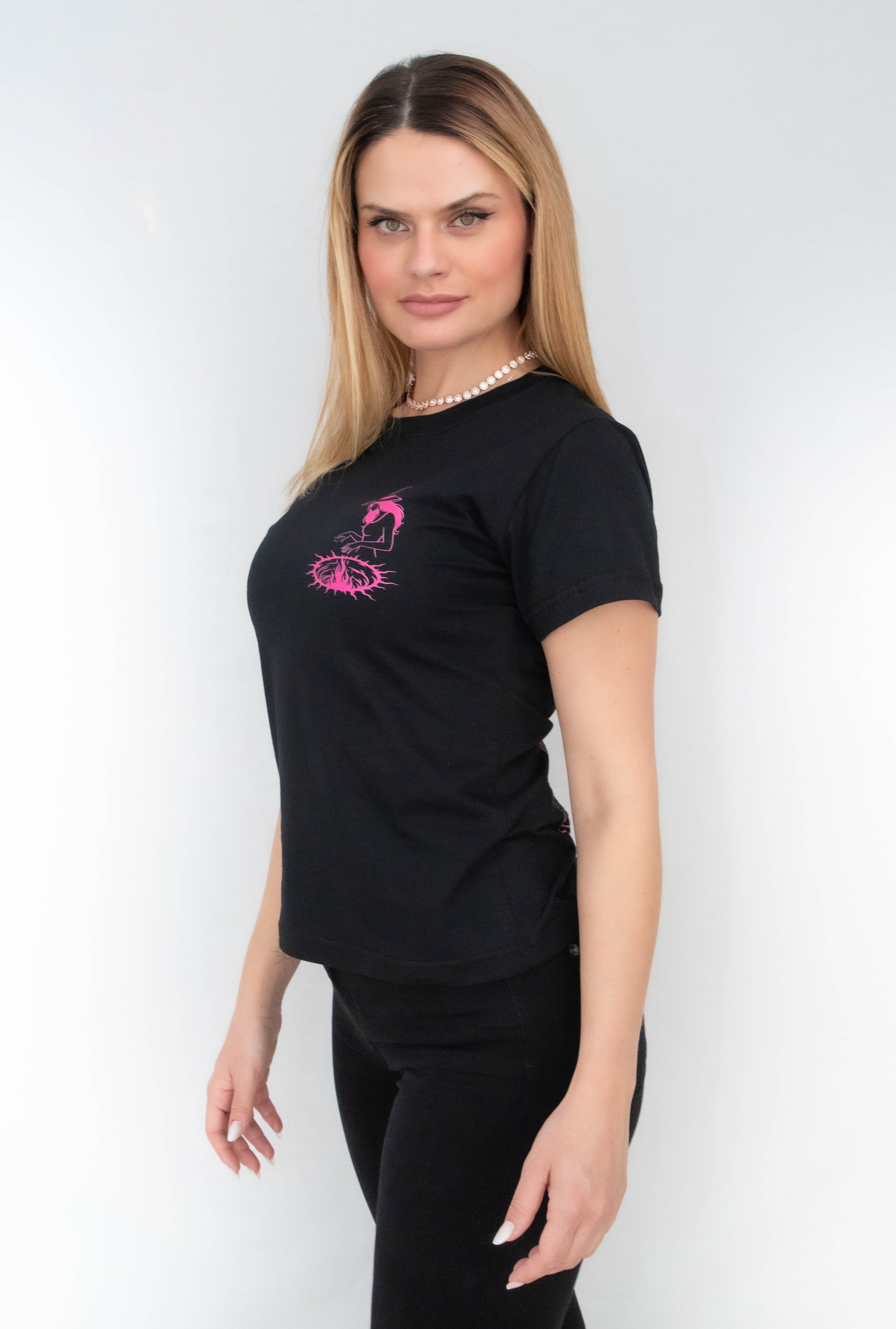 Camiseta Babylook Preta Os amantes