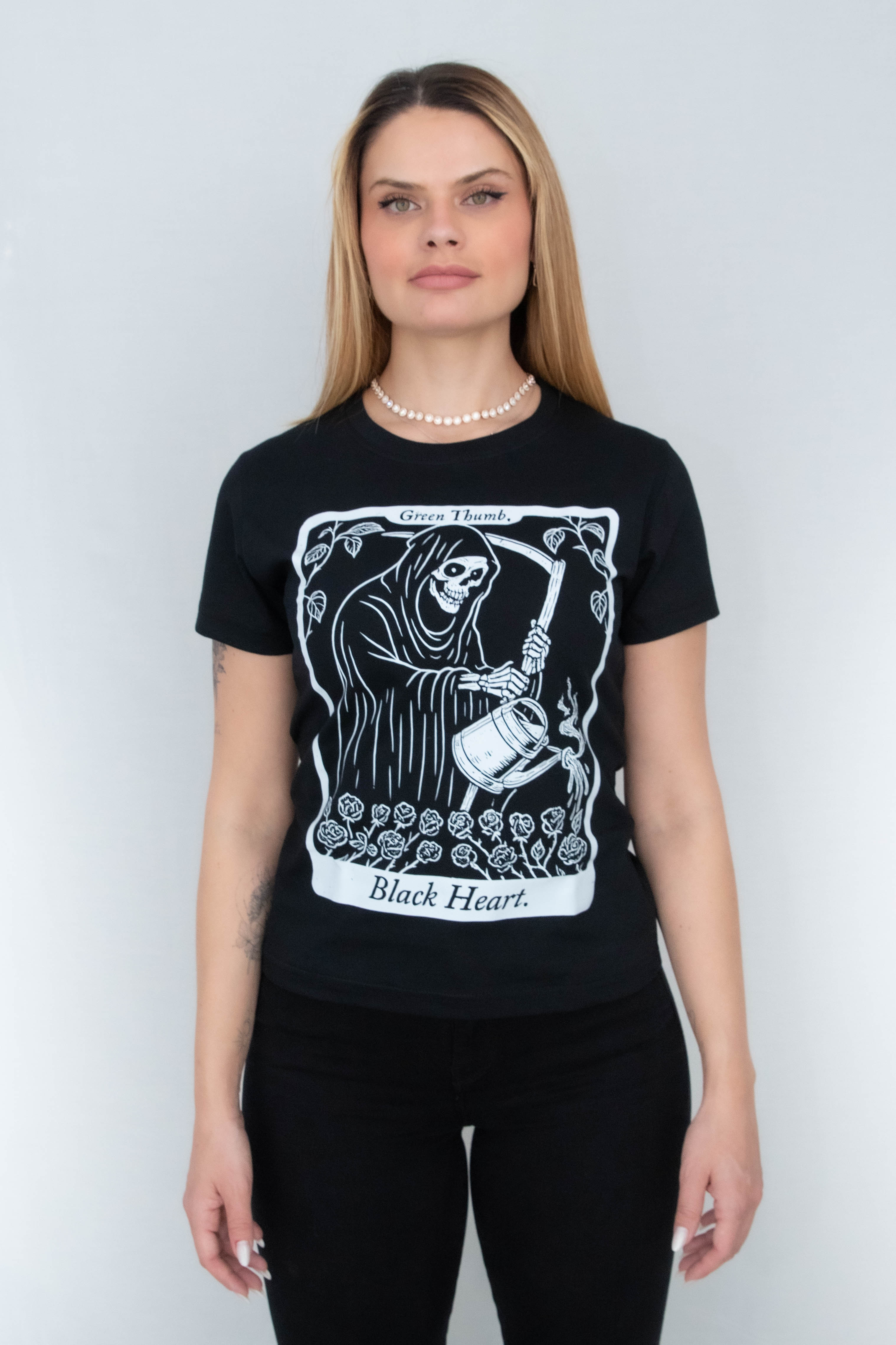 Camiseta Babylook Preta Black Heart