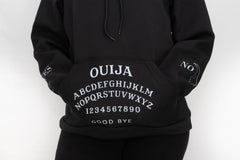 Moletom Unisex canguru OUIJA com Capuz Preto
