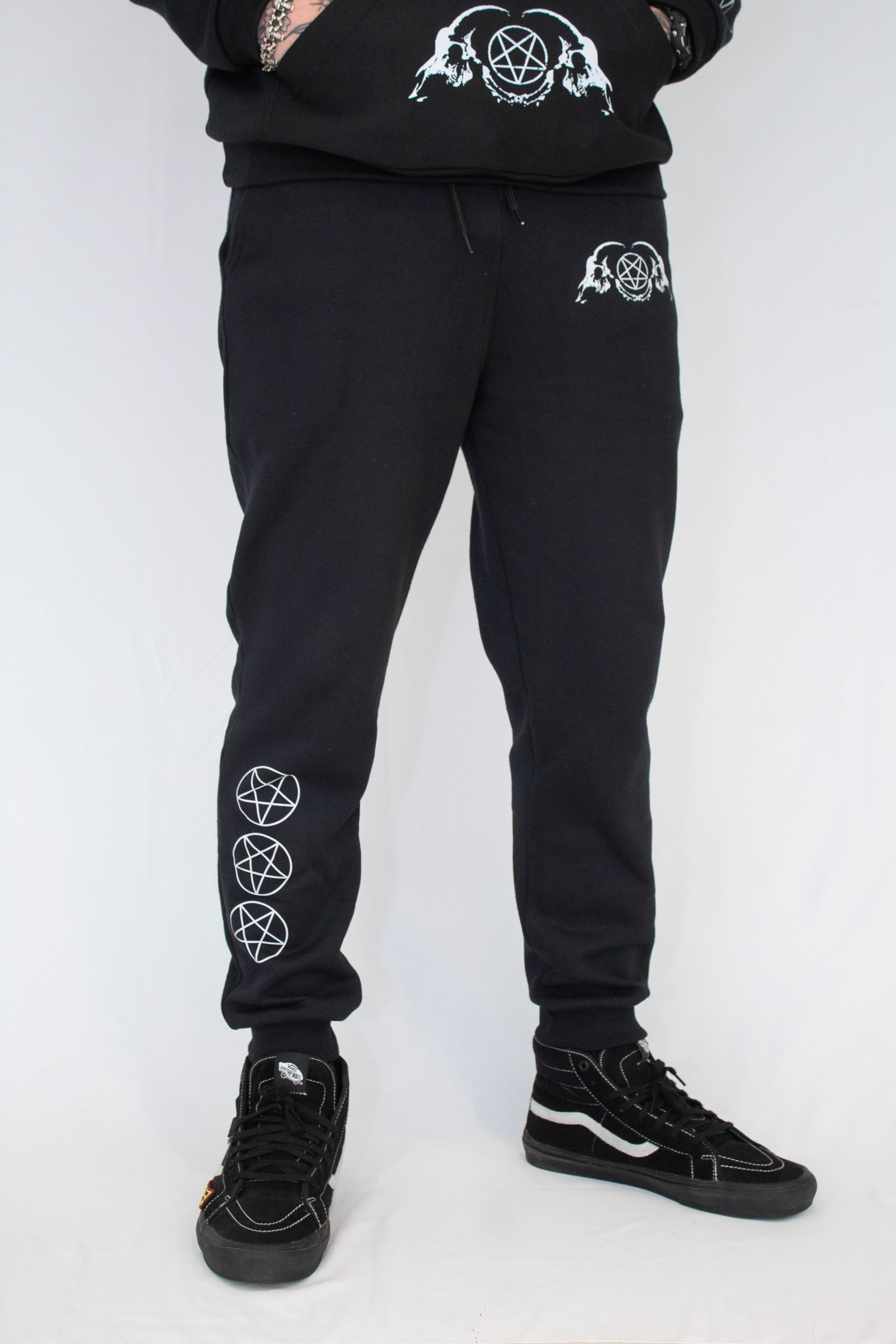 Calça Unissex Moletom com punho Pentagrama