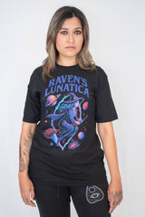 Camiseta Unissex preta Raven's Lunática