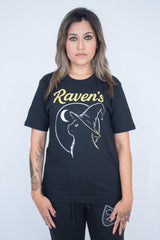 Camiseta Unissex Preta Gatinho Ravens