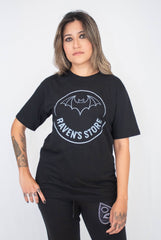 Camiseta Unissex preta Morcego Raven's
