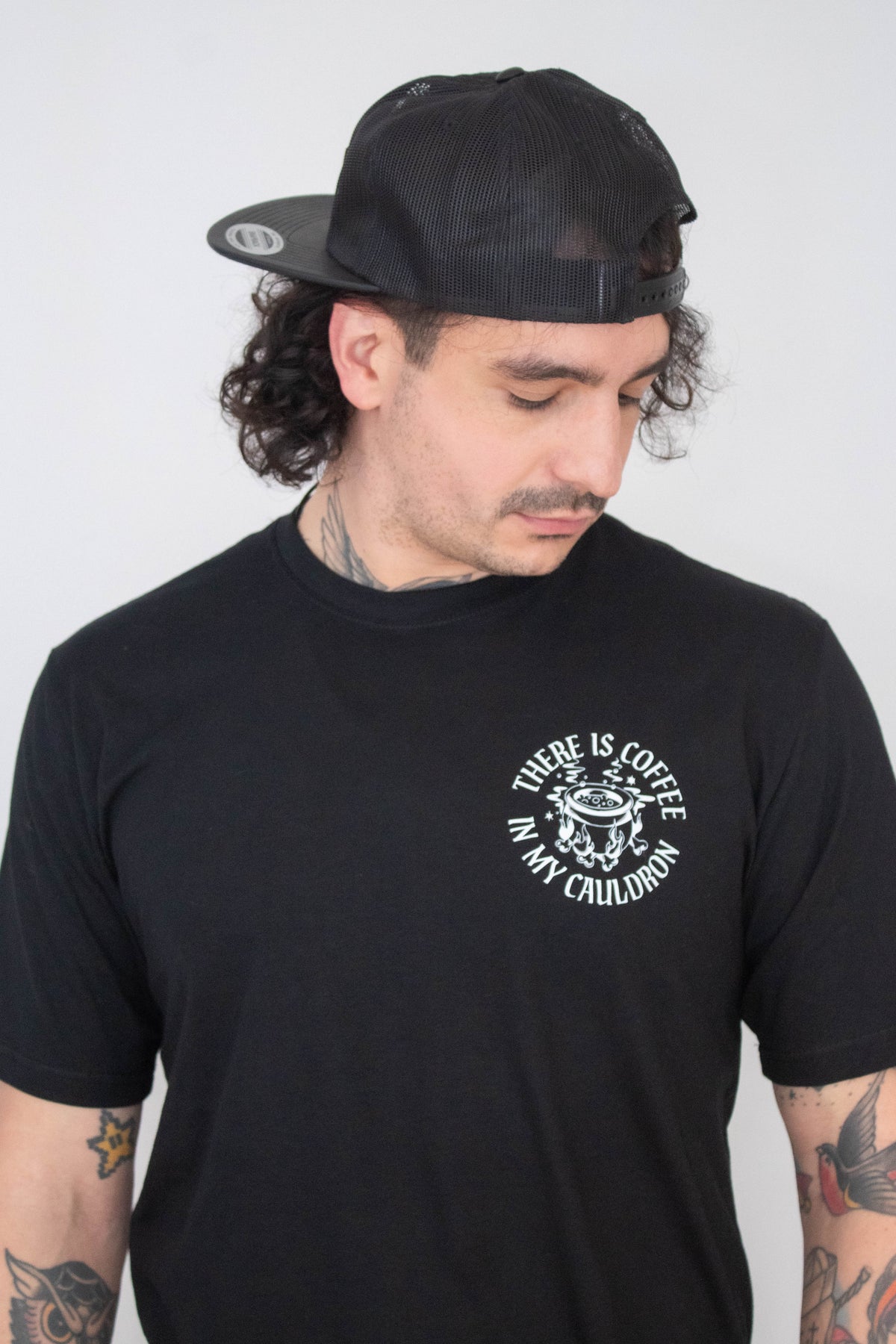 Camiseta Unissex Preta There is my Coffee