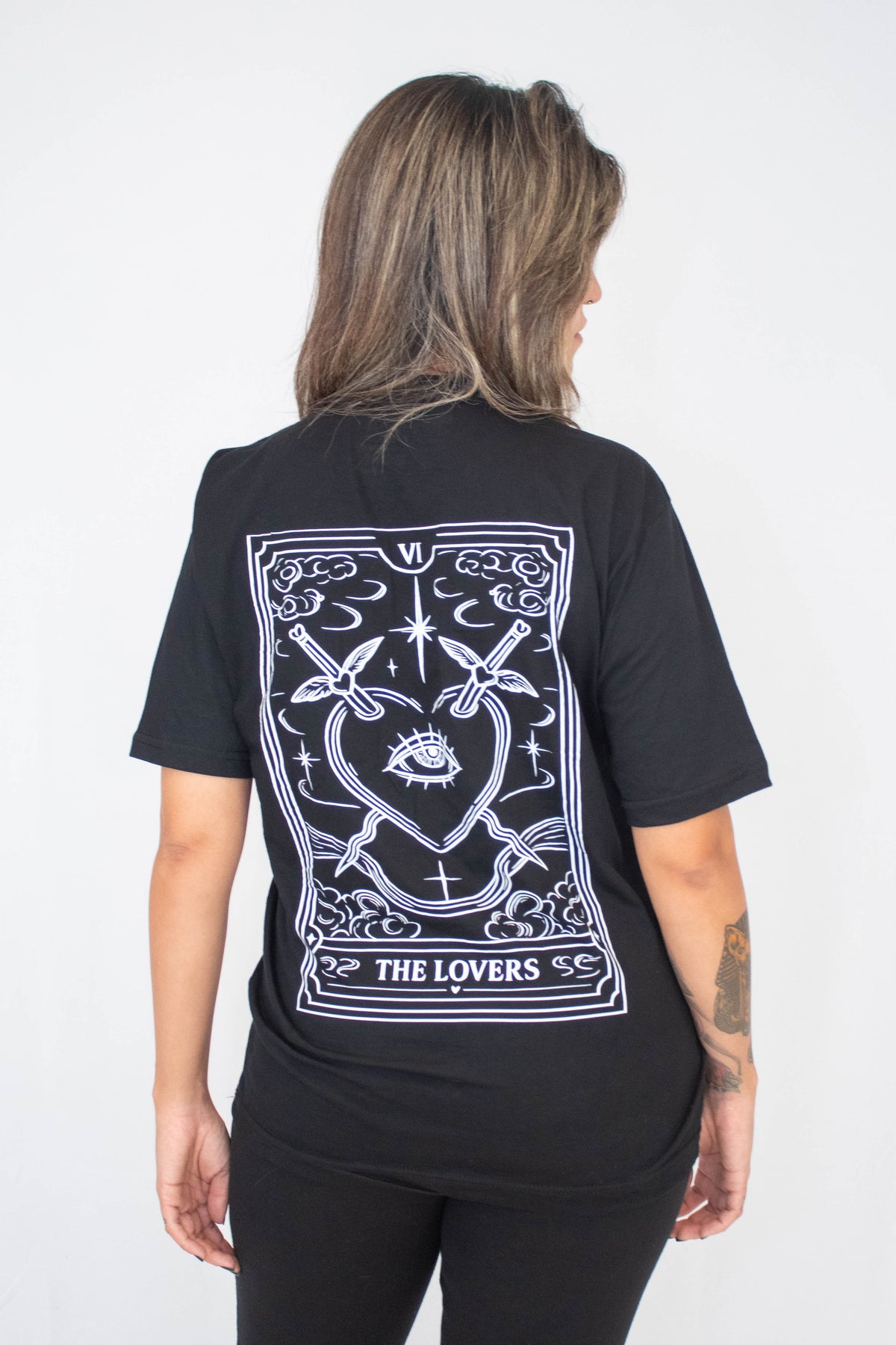 Camiseta Unissex Preta The Lovers