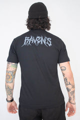 Camiseta Unissex preta Caveiras Raven's