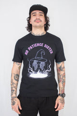 Camiseta Unissex preta No Patience Sister