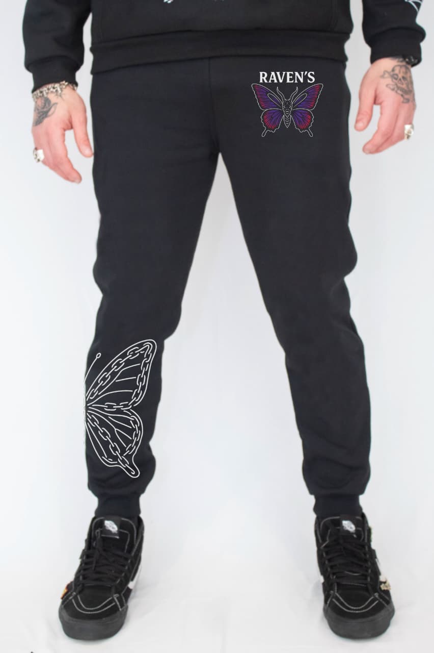 Calça Unissex de Moletom Borboleta Correte