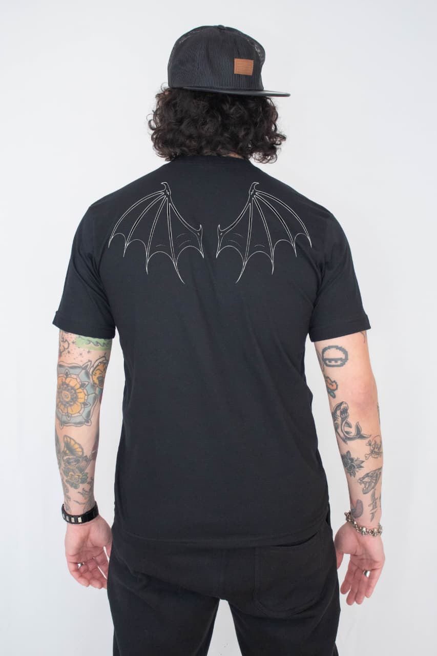 Camiseta Unissex Preta Morcego Ravens